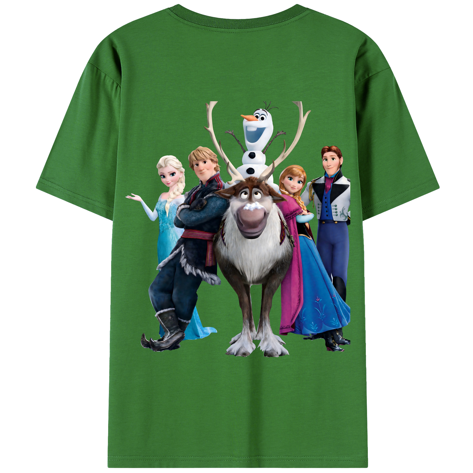 （画像用） アナと雪の女王 アンナ エルサ Frozen Anna Elsa レディース半袖Tシャツ(バックプリント)